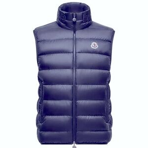 Moncler Dark Blue Quilted Vest